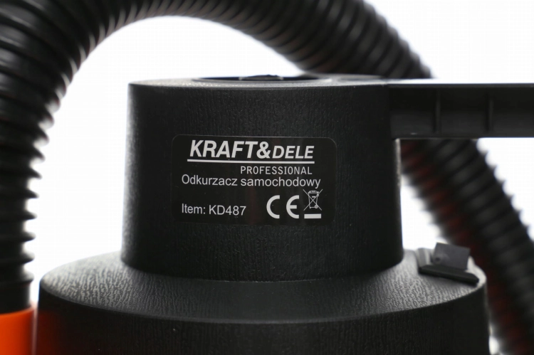 KRAFT&amp;DELE ODKURZACZ SAMOCHODOWY POMPKA DO MATERACY 12V 155W +NASADKI KD487