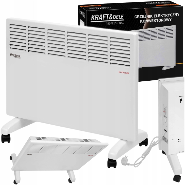 KRAFT GRZEJNIK ELEKTRYCZNY KONWEKTOROWY 1000W / 2000W BIAŁY DO 20m2 KD6515