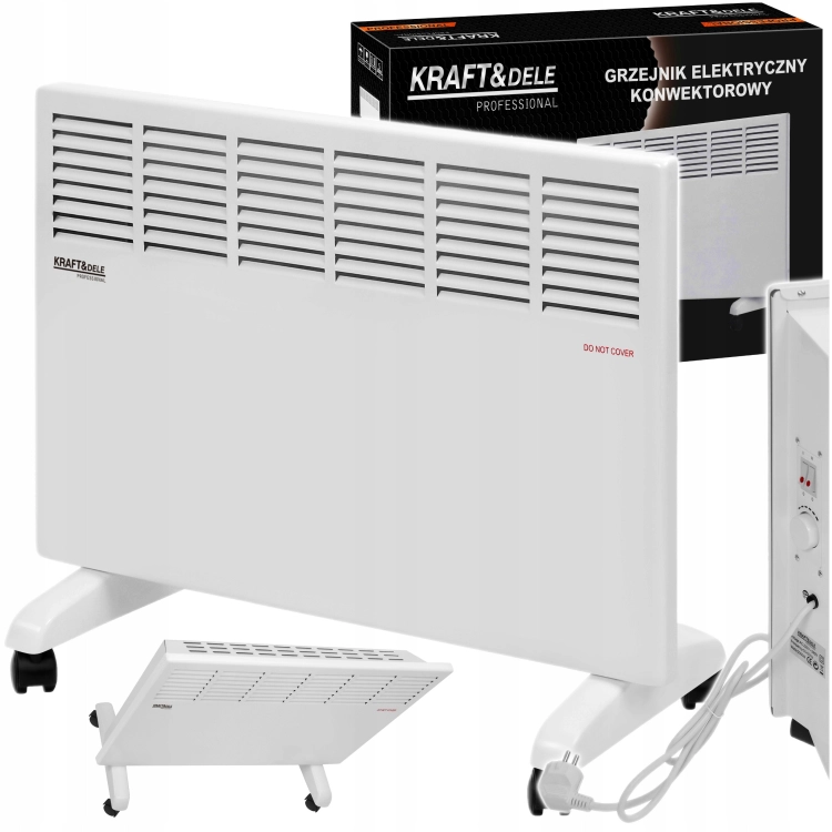 KRAFT GRZEJNIK ELEKTRYCZNY KONWEKTOROWY 1000W / 2000W BIAŁY DO 20m2 KD6515