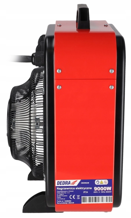 NAGRZEWNICA ELEKTRYCZNA FARELKA DMUCHAWA GRZEJNIK TERMOSTAT MOCNA 9kW 400V