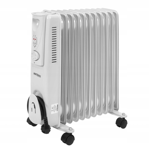 GRZEJNIK ELEKTRYCZNY OLEJOWY KALORYFER Z TERMOSTATEM 1000/1500/2500W KD6511