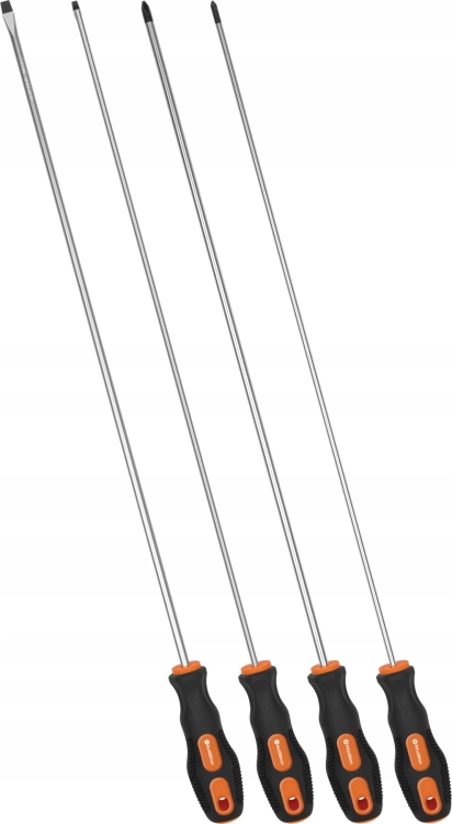 ZESTAW 4EL. ŚRUBOKRĘTÓW DŁUGICH 450 MM SL4 SL6 PH1 PH2 KRAFT&amp;DELE KD10945
