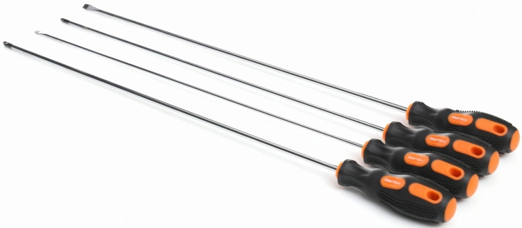 ZESTAW 4EL. ŚRUBOKRĘTÓW DŁUGICH 450 MM SL4 SL6 PH1 PH2 KRAFT&amp;DELE KD10945