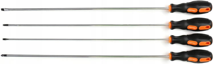 ZESTAW 4EL. ŚRUBOKRĘTÓW DŁUGICH 450 MM SL4 SL6 PH1 PH2 KRAFT&amp;DELE KD10945
