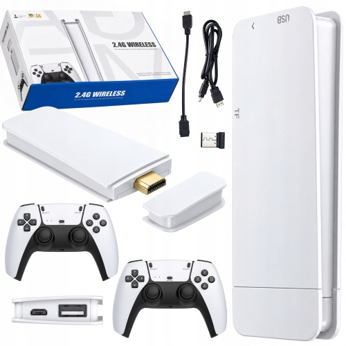 KONSOLA RETRO GRA TELEWIZYJNA HDMI 20000 GIER DLA DZIECI 64GB + 2 PADY PL