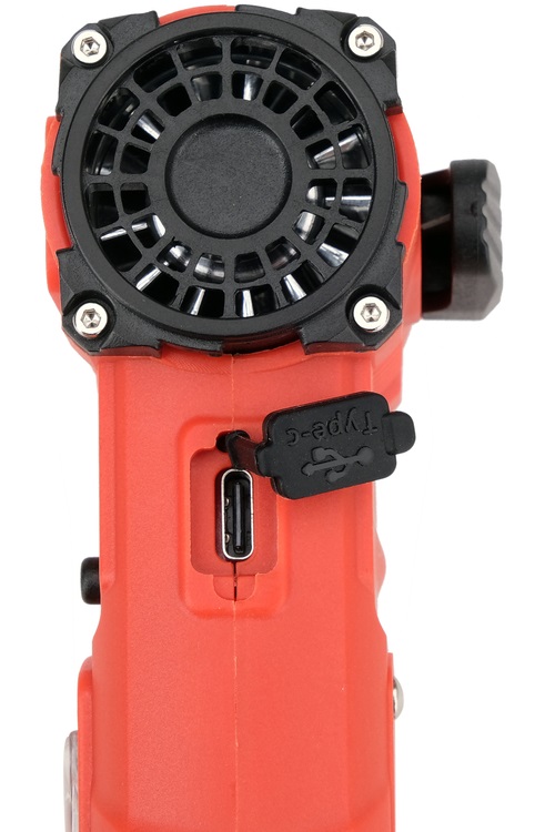 MINI TURBO DMUCHAWA POMPKA AKUMULATOROWA YATO 4 DYSZE USB-C LATARKA 280lm