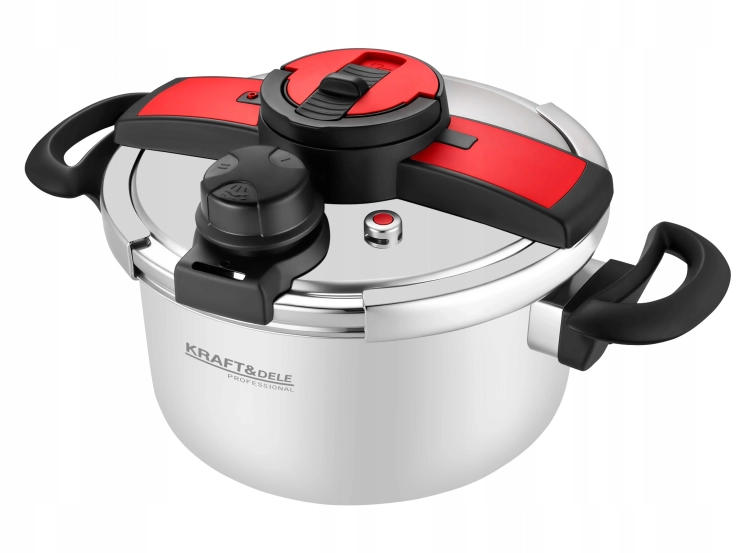 SZYBKOWAR 6L 22CM 60-100 kPa + WŁKAD GOTOWANIE NA PARZE KRAFT&amp;DEL E KD4298