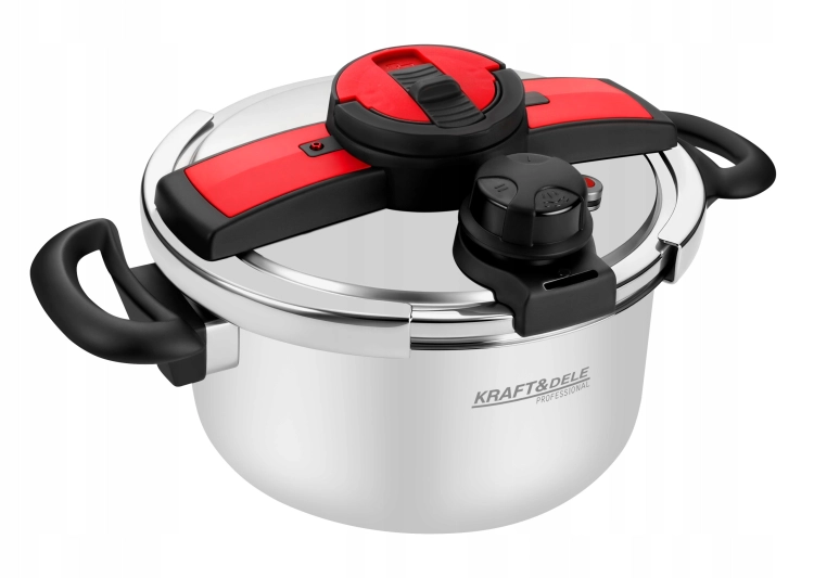 SZYBKOWAR 6L 22CM 60-100 kPa + WŁKAD GOTOWANIE NA PARZE KRAFT&amp;DEL E KD4298