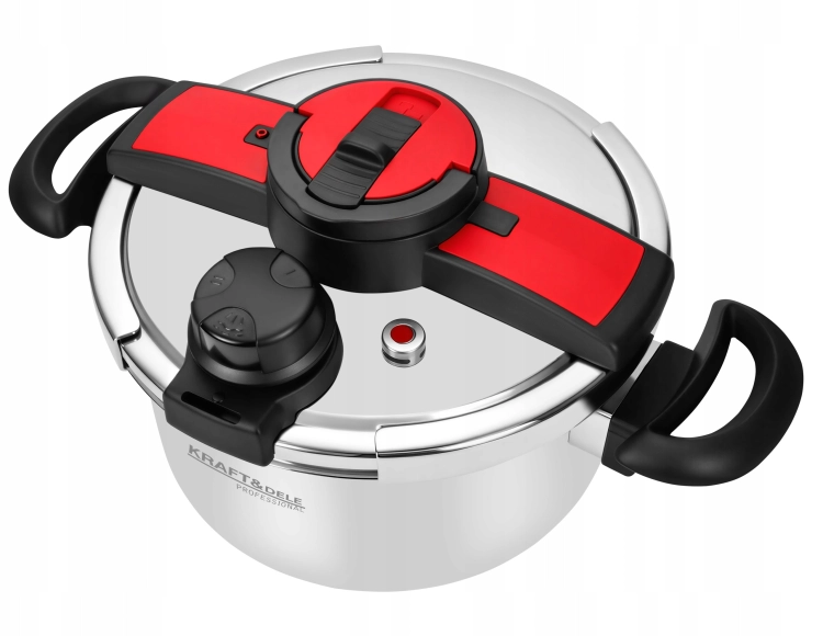 SZYBKOWAR 6L 22CM 60-100 kPa + WŁKAD GOTOWANIE NA PARZE KRAFT&amp;DEL E KD4298
