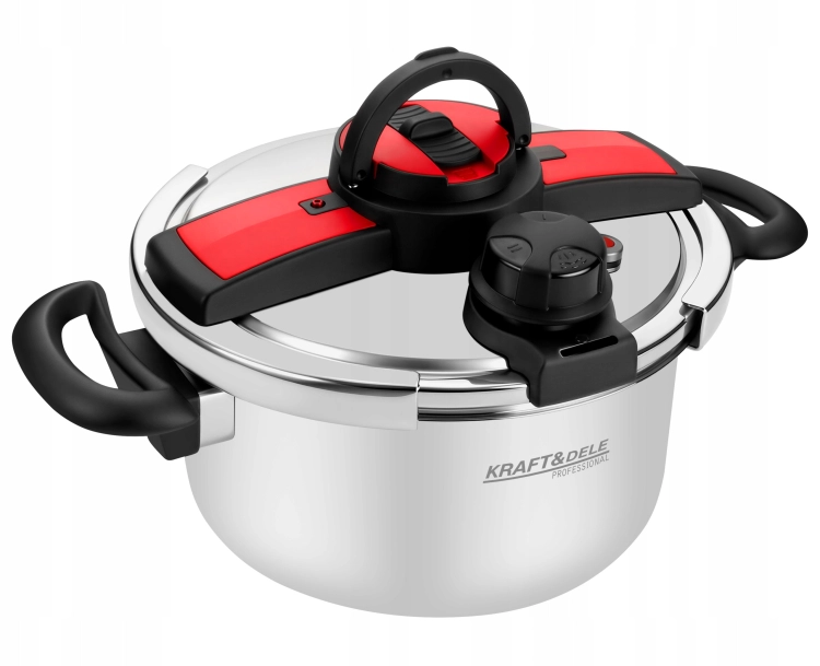 SZYBKOWAR 6L 22CM 60-100 kPa + WŁKAD GOTOWANIE NA PARZE KRAFT&amp;DEL E KD4298