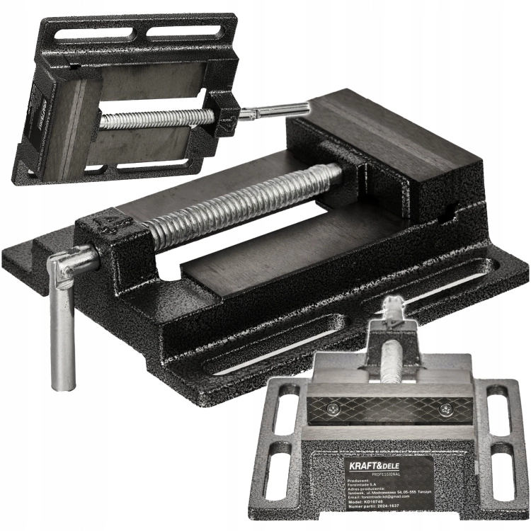 KRAFT&amp;DELE IMADŁO MASZYNOWE KĄTOWE 100MM ŚCISK ZACISK MOCOWANIE KD10740