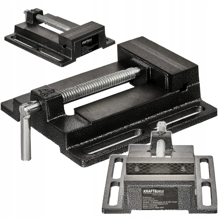 KRAFT&amp;DELE IMADŁO MASZYNOWE KĄTOWE 100MM ŚCISK ZACISK MOCOWANIE KD10740