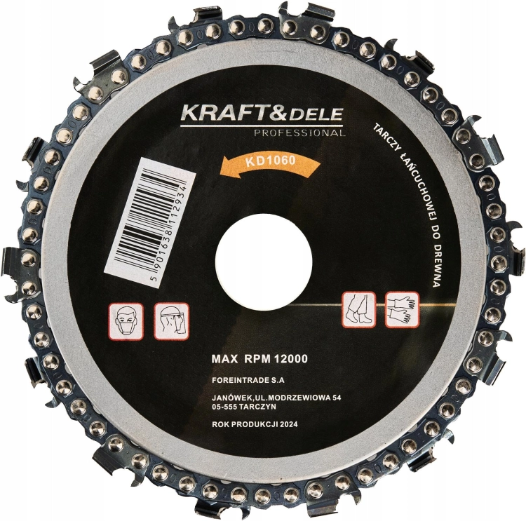 KRAFT&amp;DELE TARCZA ŁAŃCUCHOWA DO DREWNA 125X22,2MM 14-Z 12000rpm KD1060