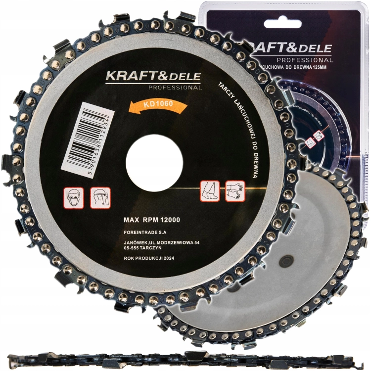 KRAFT&amp;DELE TARCZA ŁAŃCUCHOWA DO DREWNA 125X22,2MM 14-Z 12000rpm KD1060