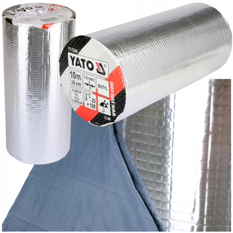 TAŚMA BUTYLOWA NAPRAWCZA USZCZELNIAJĄCA WODOODPORNAYATO ALUMINIOWA300MMX10M