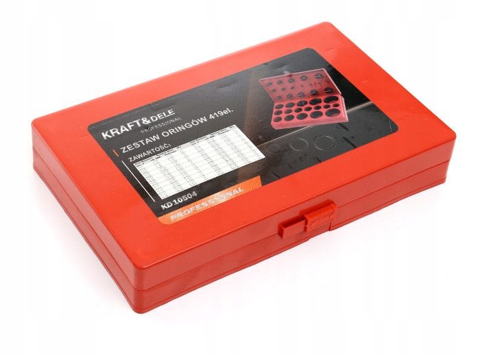KOMPLET ZESTAW ORINGÓW USZCZELEK METRYCZNYCH 419 SZTUK ORGANIZER KD10504