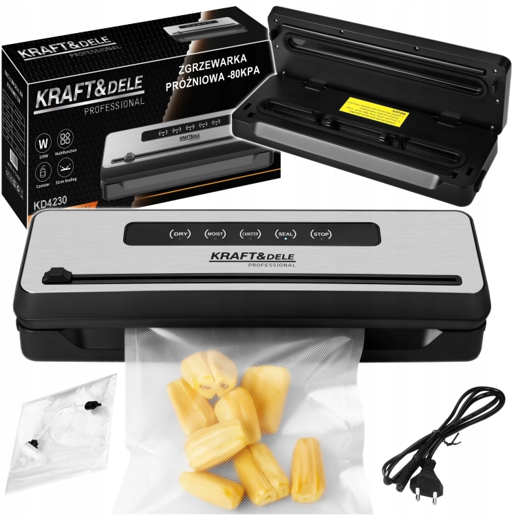 ZGRZEWARKA PRÓŻNIOWA 150W 32CM -80kPA MULTIFUNKCYJNA KRAFTDELE KD4230