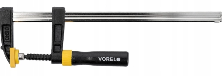 VOREL UCHWYT ŚCISK STOLARSKI ŻELIWNY 50X250MM DREWNIANA RĘKOJEŚĆ 37103