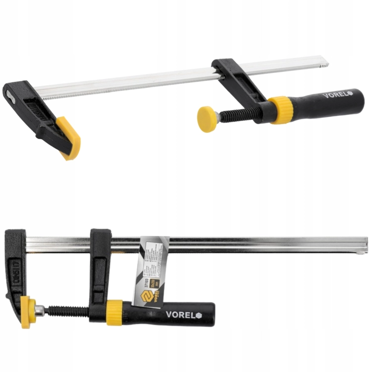 VOREL UCHWYT ŚCISK STOLARSKI ŻELIWNY 50X250MM DREWNIANA RĘKOJEŚĆ 37103