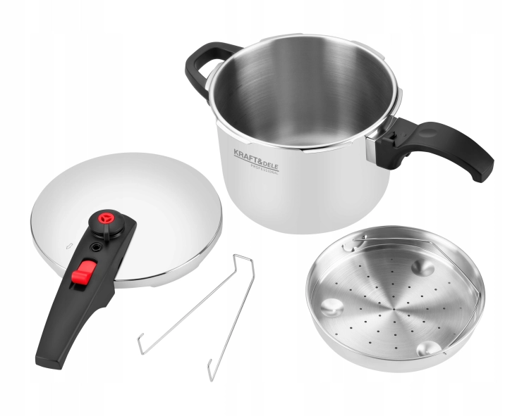 SZYBKOWAR 6L 22CM 60-100 kPa + WŁKAD GOTOWANIE NA PARZE KRAFT&amp;DEL E KD4296
