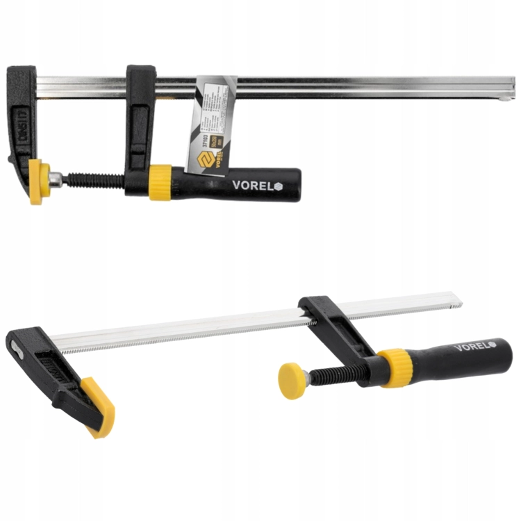 VOREL UCHWYT ŚCISK STOLARSKI ŻELIWNY 50X250MM DREWNIANA RĘKOJEŚĆ 37103