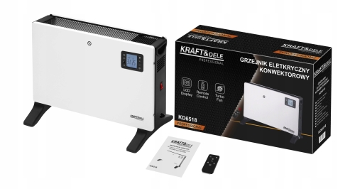 ELEKTRYCZNY GRZEJNIK KONWEKTOROWY LCD 800/1200/2300W REGULACJA KD6518