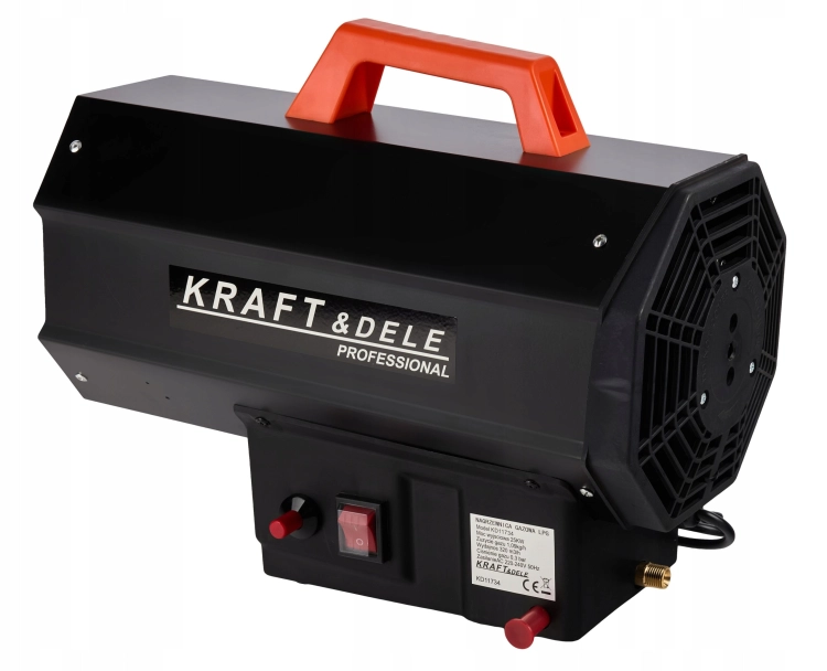 NAGRZEWNICA GAZOWA 25kW REDUKTOR WĄŻ DMUCHAWA ZESTAW FARELKA GAZ KD11734