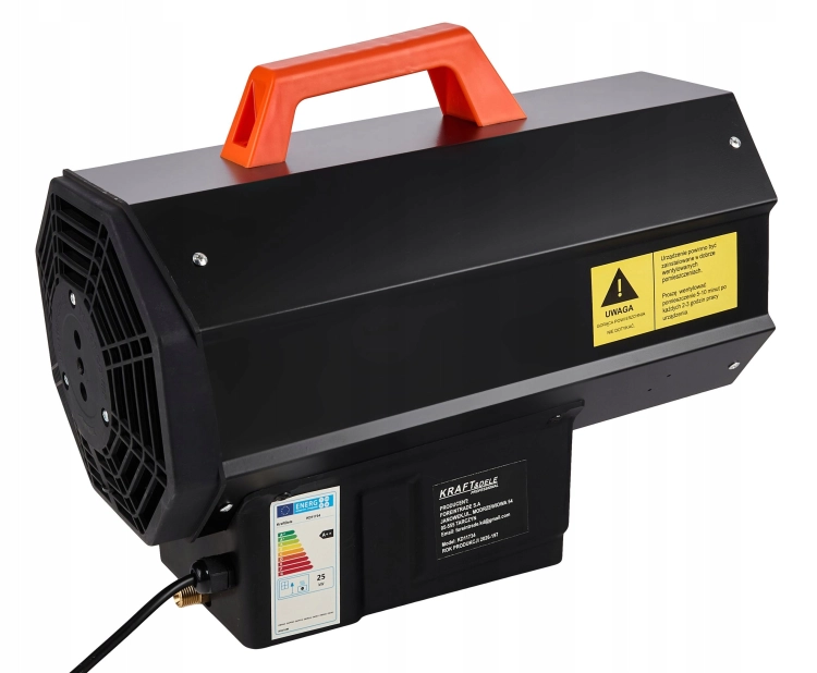 NAGRZEWNICA GAZOWA 25kW REDUKTOR WĄŻ DMUCHAWA ZESTAW FARELKA GAZ KD11734