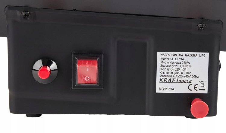 NAGRZEWNICA GAZOWA 25kW REDUKTOR WĄŻ DMUCHAWA ZESTAW FARELKA GAZ KD11734