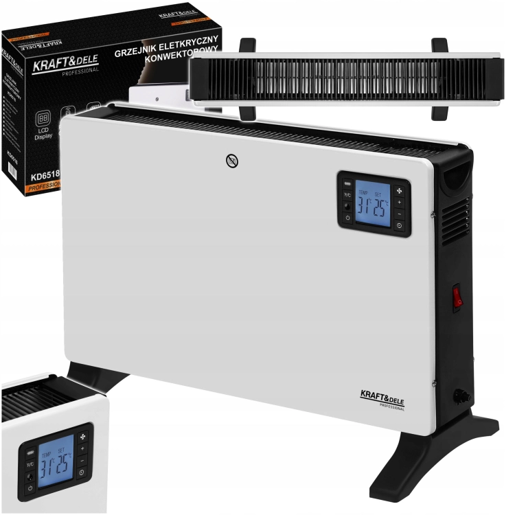 ELEKTRYCZNY GRZEJNIK KONWEKTOROWY LCD 800/1200/2300W REGULACJA KD6518