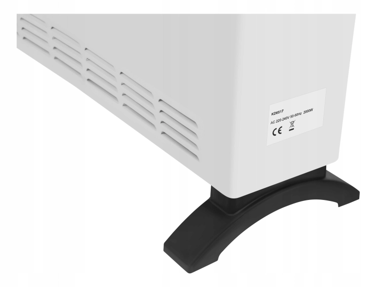 GRZEJNIK ELEKTRYCZNY KONWEKTOROWY TERMOSTAT 2000W REGULACJA 5-37°C KD6517