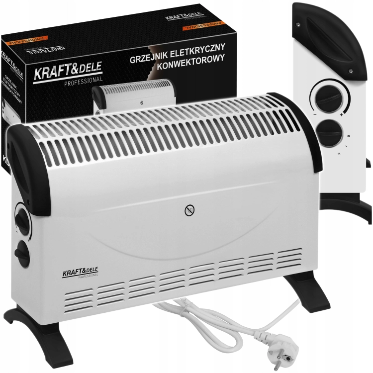 GRZEJNIK ELEKTRYCZNY KONWEKTOROWY TERMOSTAT 2000W REGULACJA 5-37°C KD6517