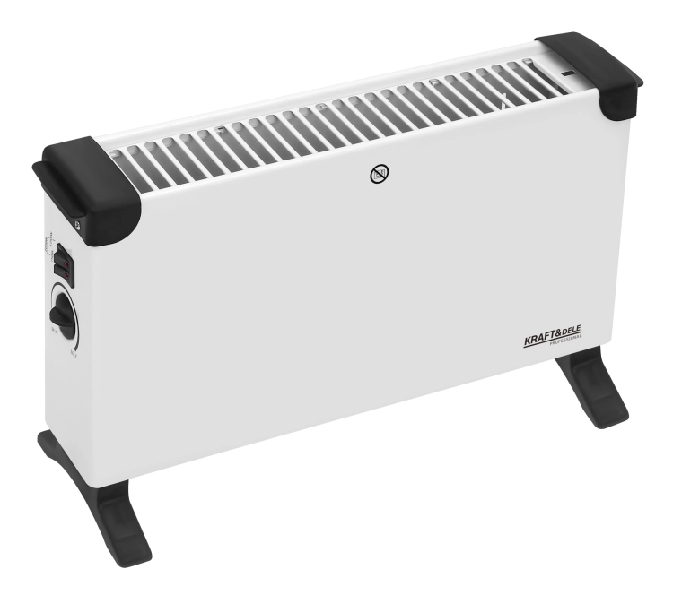 GRZEJNIK ELEKTRYCZNY KONWEKTOROWY TERMOSTAT 2000W REGULACJA 3 TRYBY KD6516