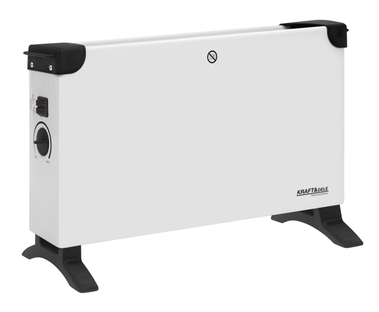 GRZEJNIK ELEKTRYCZNY KONWEKTOROWY TERMOSTAT 2000W REGULACJA 3 TRYBY KD6516