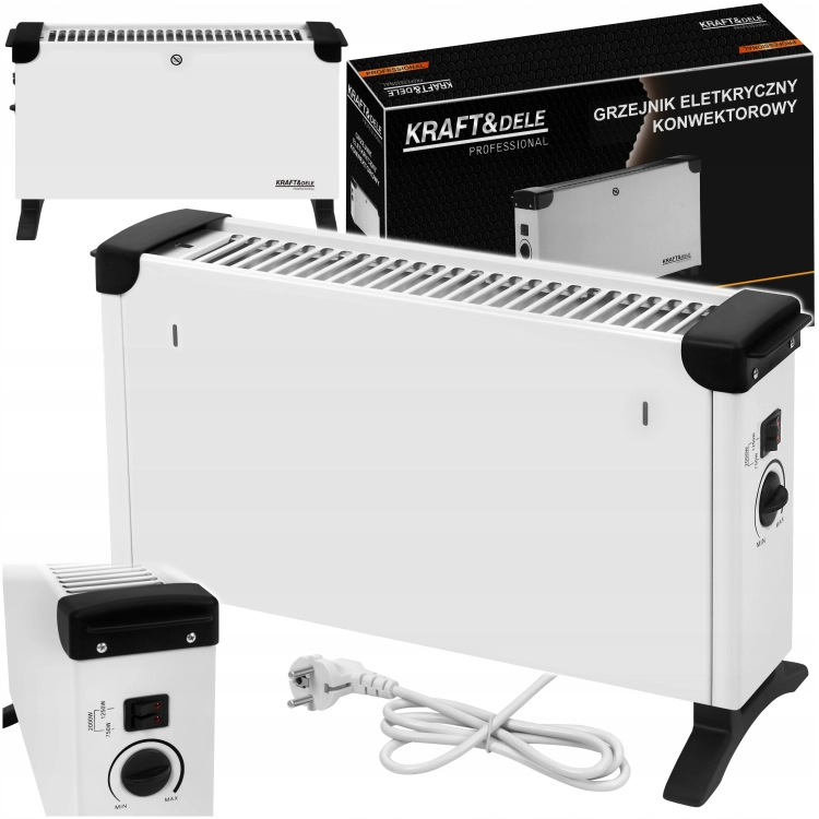 GRZEJNIK ELEKTRYCZNY KONWEKTOROWY TERMOSTAT 2000W REGULACJA 3 TRYBY KD6516
