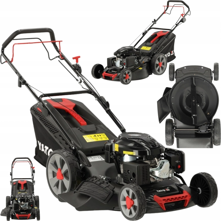 KOSIARKA SPALINOWA Z NAPĘDEM YATO 51,8CM KOSZ 55 L 4W1 WYRZUT MULCZOWANIE