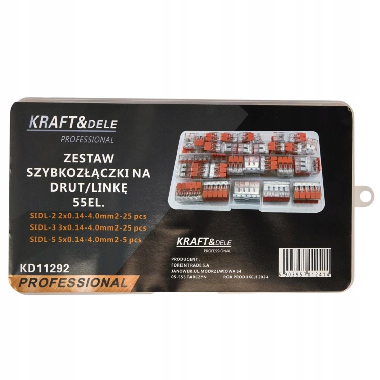 ZESTAW SZYBKOZŁĄCZKI 55szt SIDL-2 SIDL-3 SIDL-5 ORGANIZER KRAFTDELE KD11292