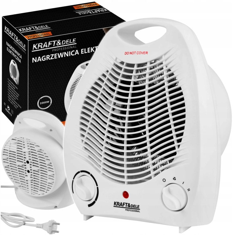 NAGRZEWNICA ELEKTRYCZNA 3 TRYBY 1000/2000W WENTYLATOR REGULACJA KD6513