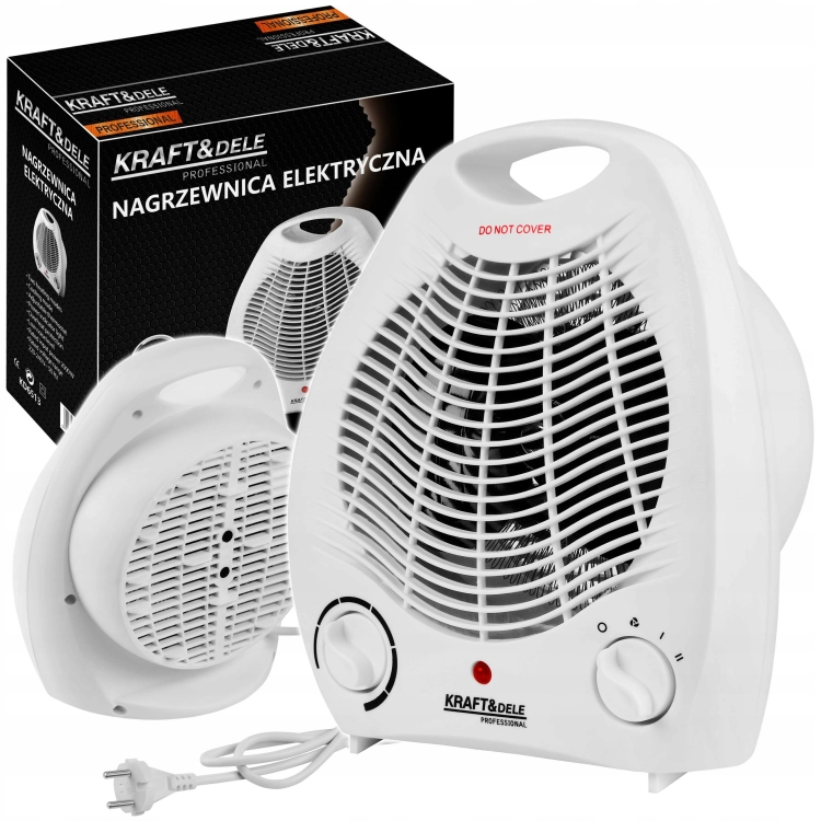 NAGRZEWNICA ELEKTRYCZNA 3 TRYBY 1000/2000W WENTYLATOR REGULACJA KD6513