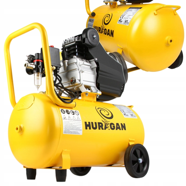 KOMPRESOR OLEJOWY SPRĘŻARKA POWIETRZA 50L 2xMANOMETR 216L/min 230V/50Hz