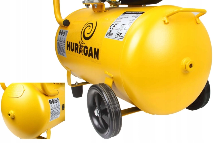 KOMPRESOR OLEJOWY SPRĘŻARKA POWIETRZA 50L 2xMANOMETR 216L/min 230V/50Hz
