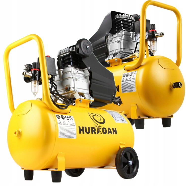 KOMPRESOR OLEJOWY SPRĘŻARKA POWIETRZA 50L 2xMANOMETR 216L/min 230V/50Hz