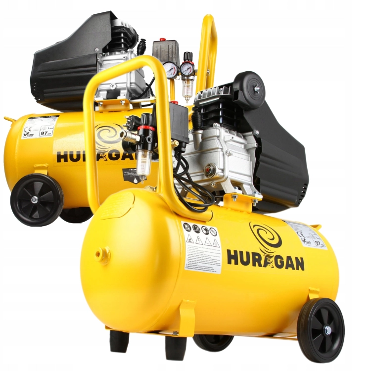 KOMPRESOR OLEJOWY SPRĘŻARKA POWIETRZA 50L 2xMANOMETR 216L/min 230V/50Hz