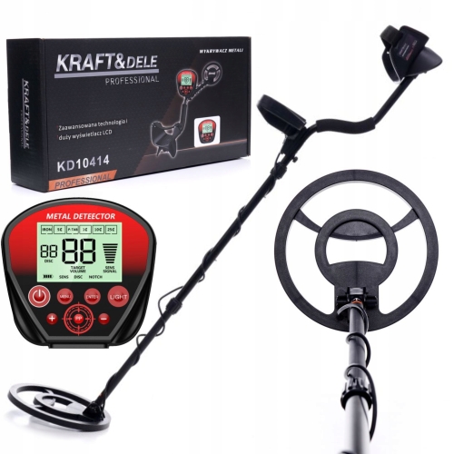 KRAFT&amp;DEL E WYKRYWACZ METALI DETEKTOR CEWKA 25CM Z DYSKRYMINACJĄ KD10414