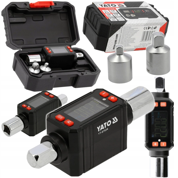 ADAPTER DYNAMOMETRYCZNY ELEKTRONICZNY LCD 1/2 20-200NM TRYB PEAK/TRACK YATO