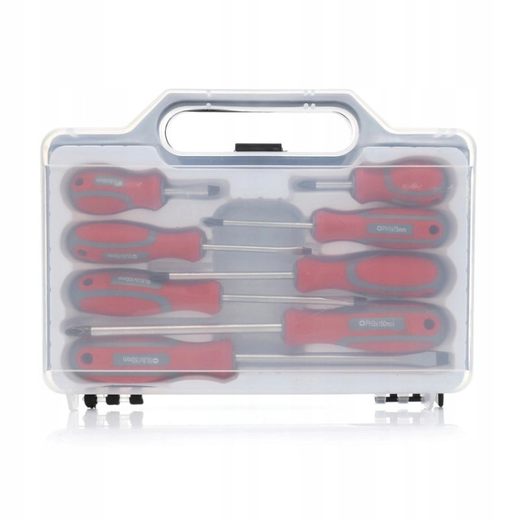 ZESTAW WKRĘTAKÓW ŚRUBOKRĘTÓW CRV MAGNETYCZNE WALIZKA 8 ELEMENTÓW KD10252