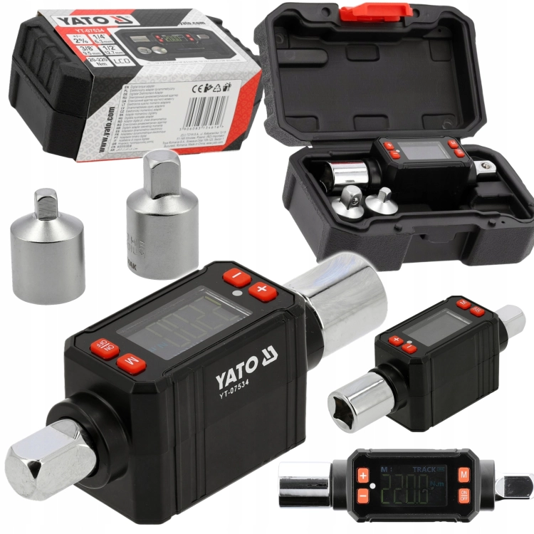 ADAPTER DYNAMOMETRYCZNY ELEKTRONICZNY LCD 1/2 20-200NM TRYB PEAK/TRACK YATO