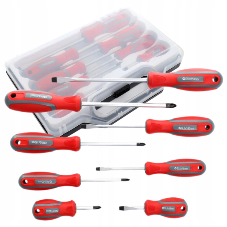 ZESTAW WKRĘTAKÓW ŚRUBOKRĘTÓW CRV MAGNETYCZNE WALIZKA 8 ELEMENTÓW KD10252