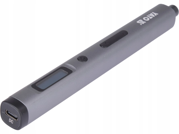 WKRĘTAK PRECYZYJNY AKUMULATOROWY 3,7V LED ZESTAW Z BITAMI 61el. USB-C YATO