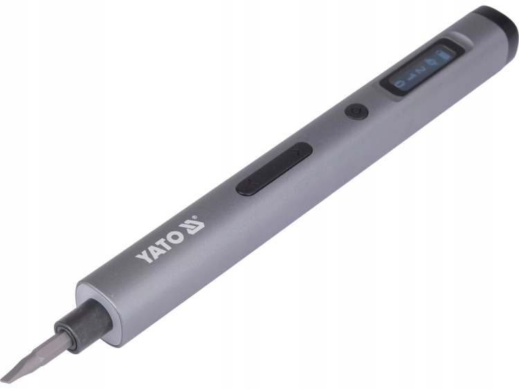WKRĘTAK PRECYZYJNY AKUMULATOROWY 3,7V LED ZESTAW Z BITAMI 61el. USB-C YATO